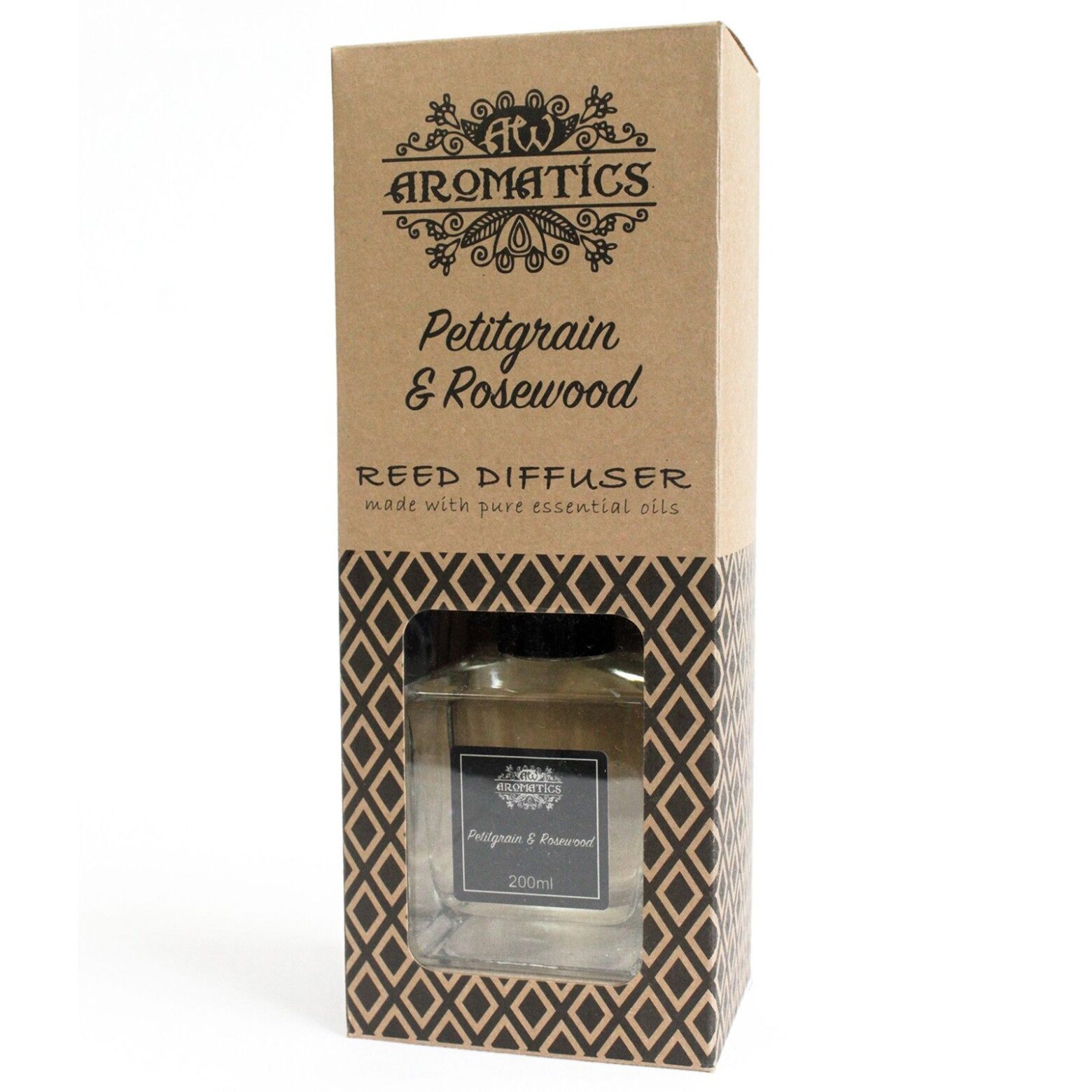200ml Petitgrain & Rosewood Essential Oil Reed Diffuser - Image 3