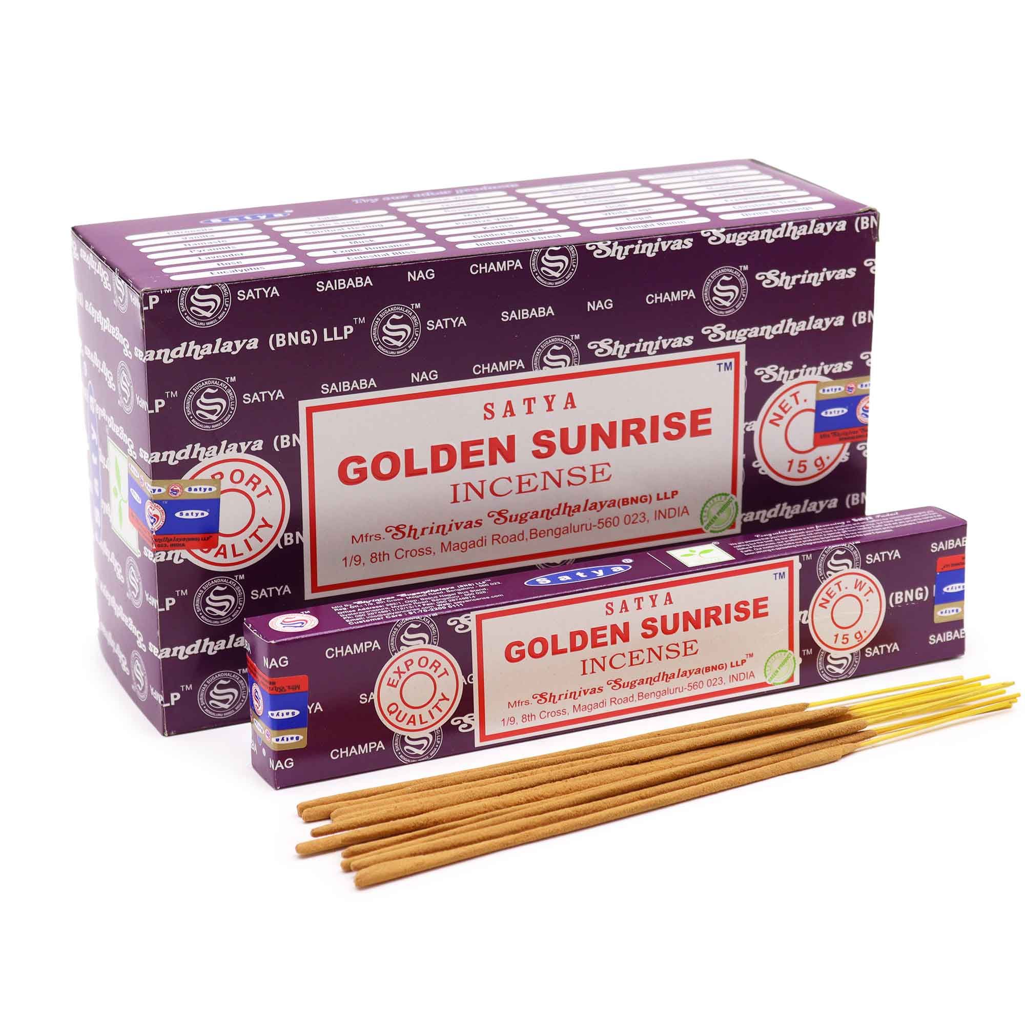Varillas de incienso Satya 15g - Amanecer Dorado