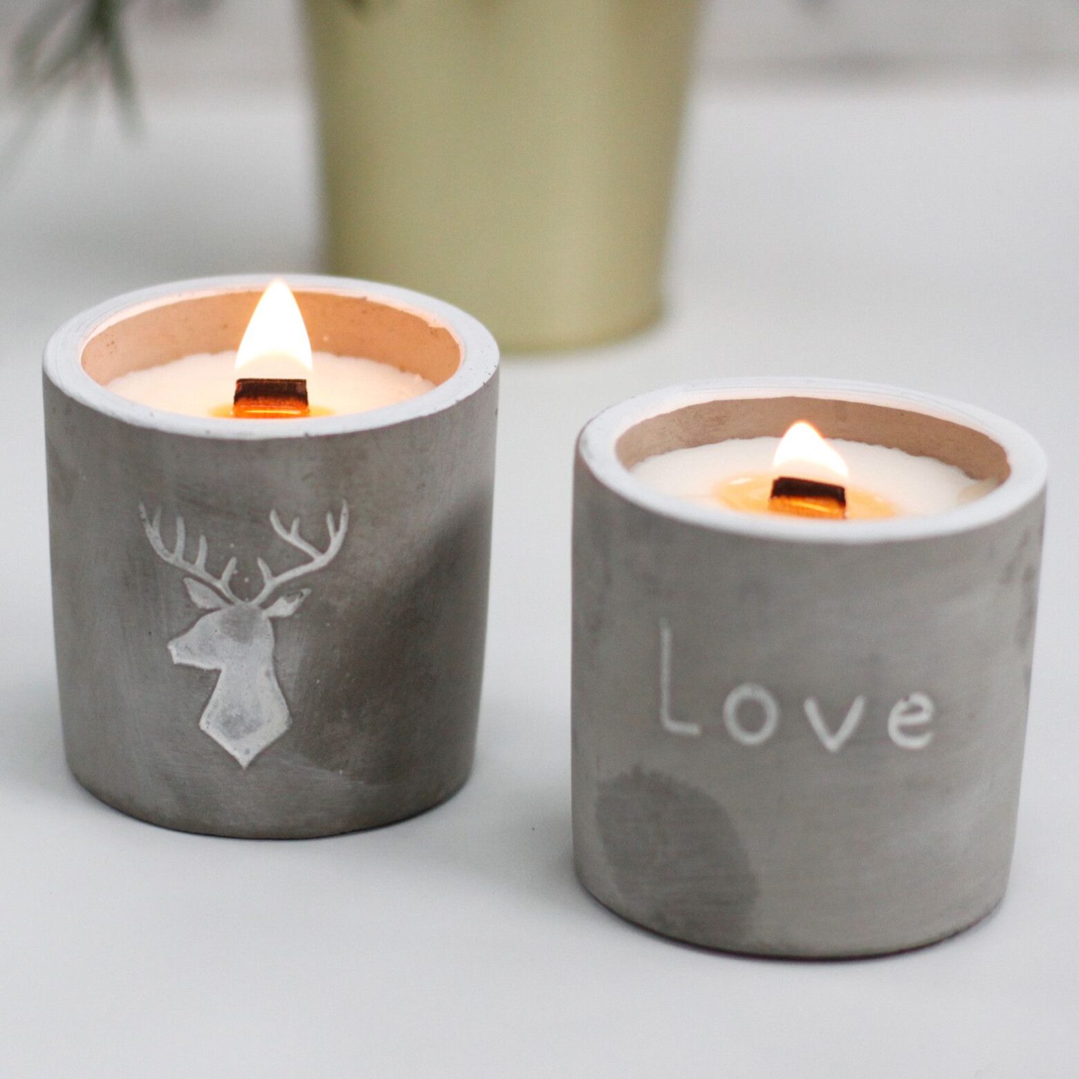 Med Concrete Soy Candle - Love - Purple Fig & Casis - obrazek 7