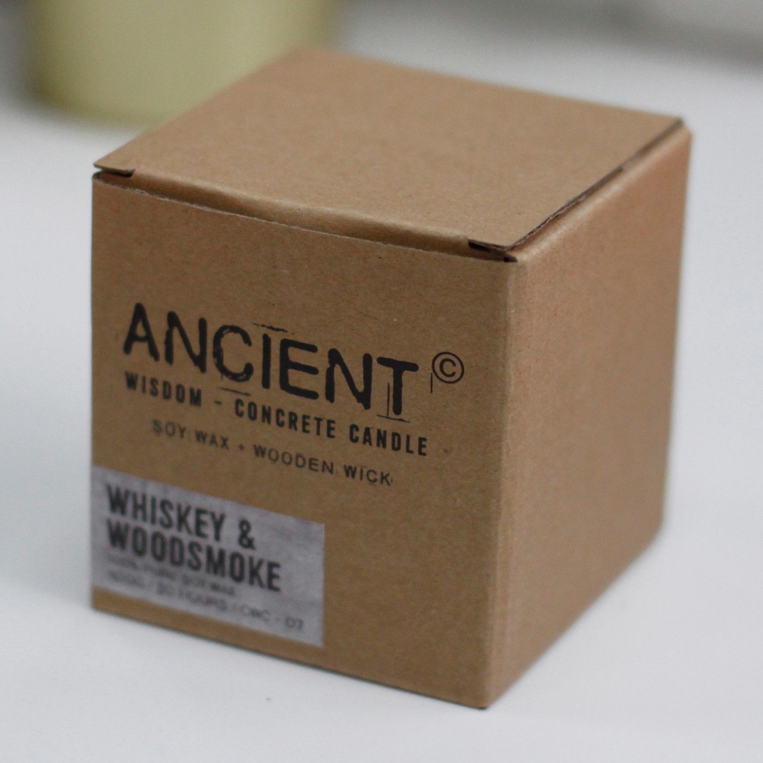 Pot Concrete Soy Candle - Grey - Coffee in the Club - Image 2