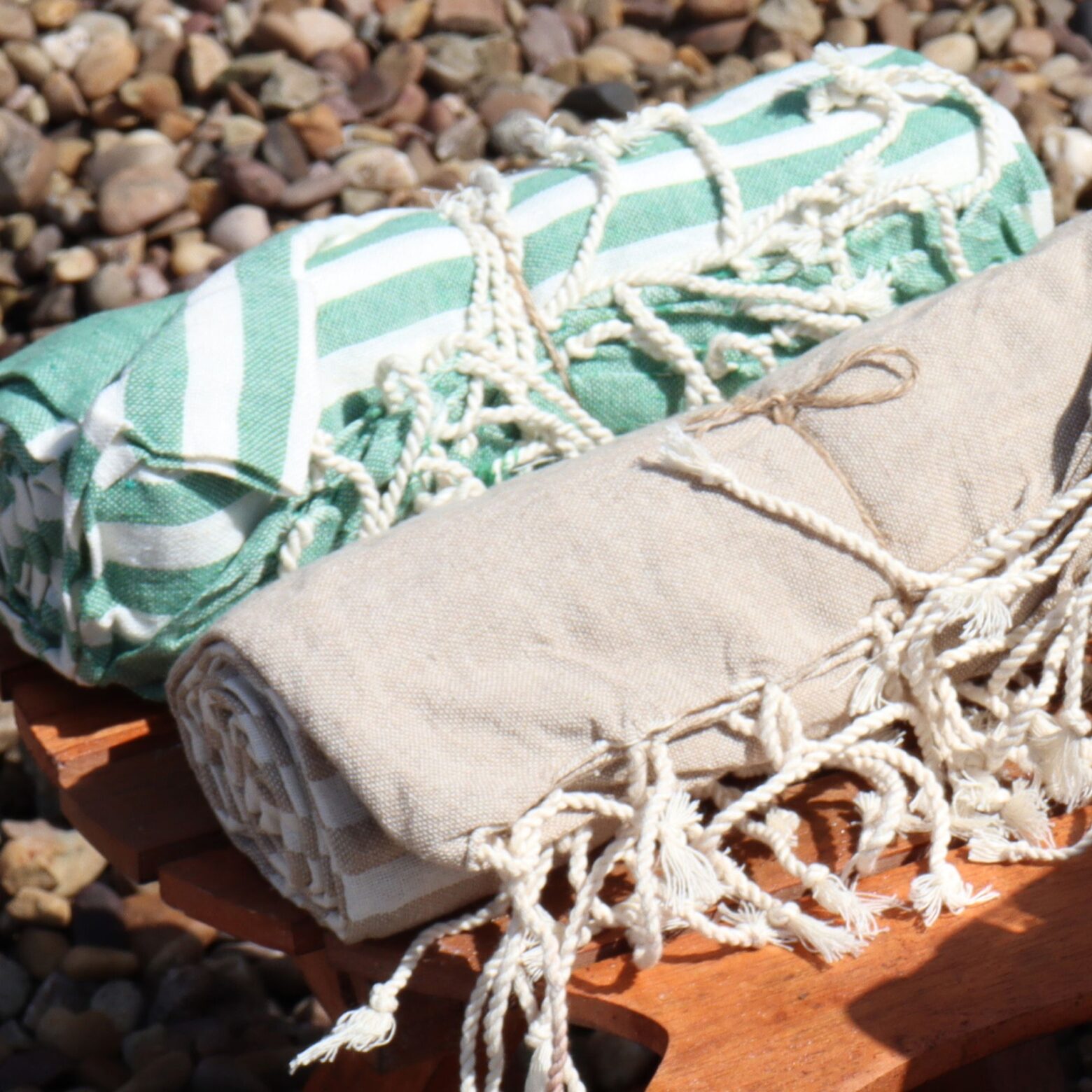 Cotton Pario Throw - 100x180 cm - Warm Sand - Imagen 4