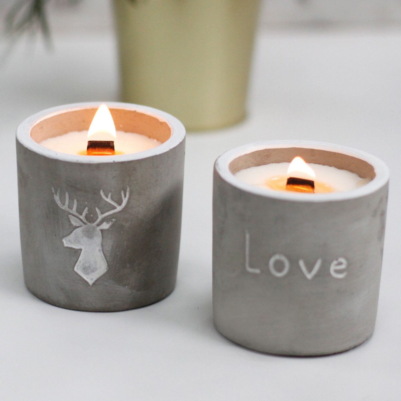Med Concrete Soy Candle - Love - Purple Fig & Casis - obrazek 13