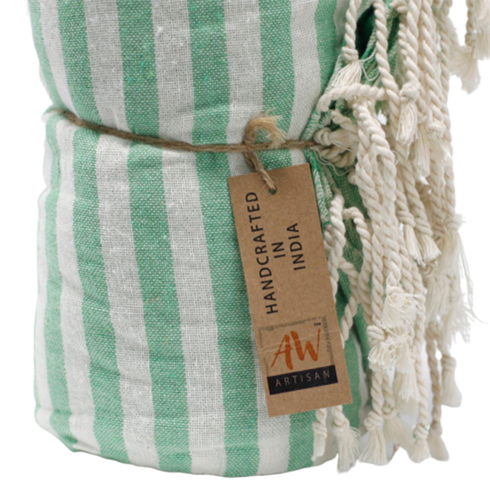 Cotton Pario Towel - 100x180 cm - Picnick Green - Image 4